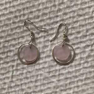 Pink stone earrings
